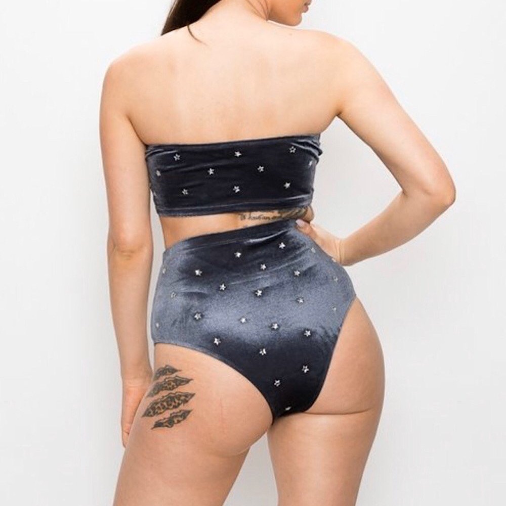Star Studded Velvet Set (BOTTOMS) - Picture 7 of 7